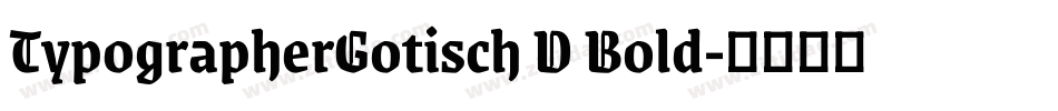 TypographerGotisch D Bold字体转换